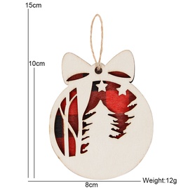 Christmas Bow Knot Deer Wood Party Hanging Ornamentspicture16