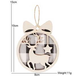 Christmas Bow Knot Deer Wood Party Hanging Ornamentspicture11