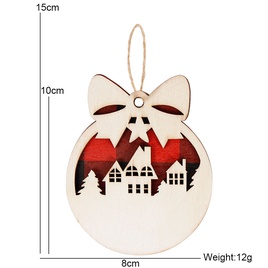 Christmas Bow Knot Deer Wood Party Hanging Ornamentspicture19
