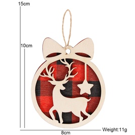 Christmas Bow Knot Deer Wood Party Hanging Ornamentspicture10