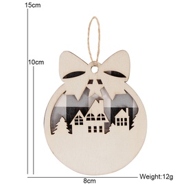 Christmas Bow Knot Deer Wood Party Hanging Ornamentspicture18