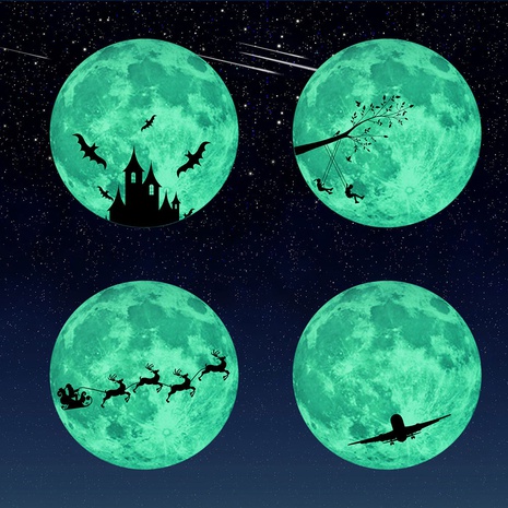 Halloween Christmas Halloween Pattern Moon PVC Party Decorative Props's discount tags