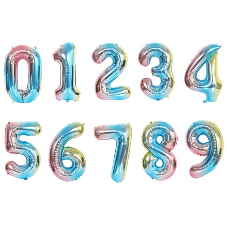 Gradient Color Aluminum Film Party Balloon's discount tags