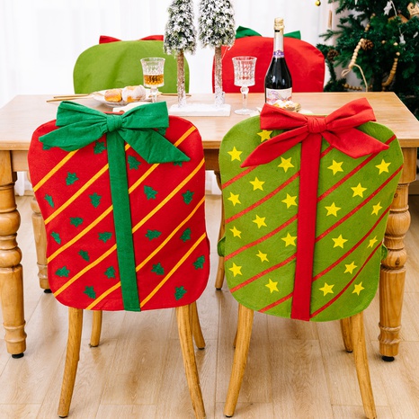 Christmas Star Gift Box Cloth Party Chair Cover's discount tags