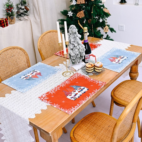 Christmas Santa Claus Nonwoven Party Placemat's discount tags