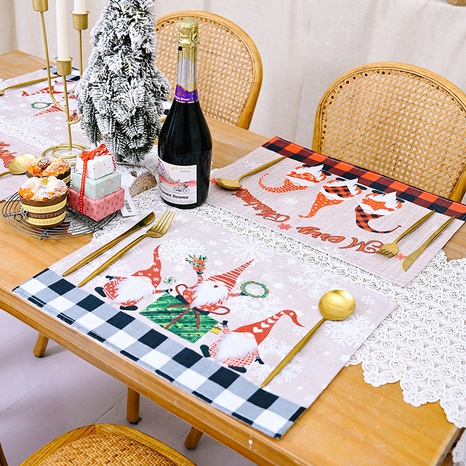 Christmas Santa Claus Letter Nonwoven Party Placemat's discount tags