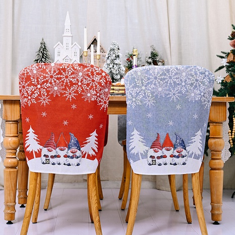 Christmas Santa Claus Snowflake Nonwoven Party Chair Cover's discount tags