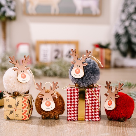 Christmas Elk Cloth Party Hanging Ornaments's discount tags
