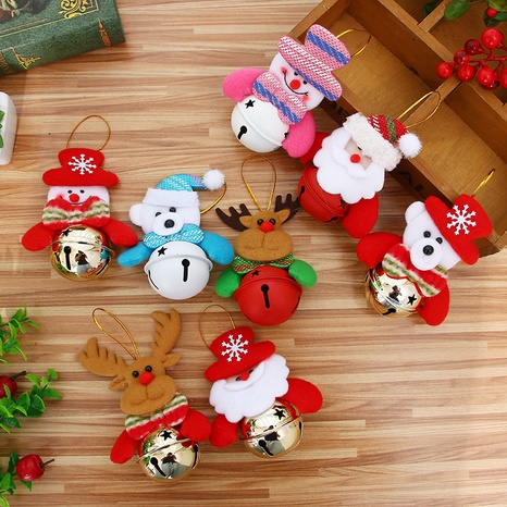 Christmas Bell Snowman Cloth Party Hanging Ornaments's discount tags
