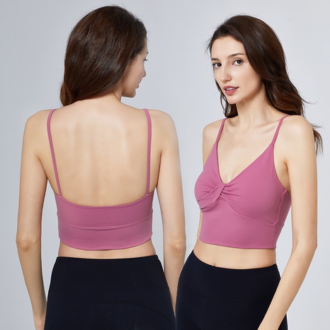 Sexy Solid Color Nylon Backless Yoga Clothes's discount tags