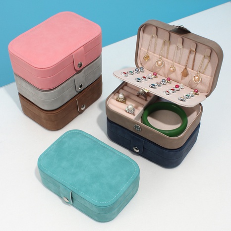 Fashion Solid Color Pu Leather Jewelry Boxes's discount tags