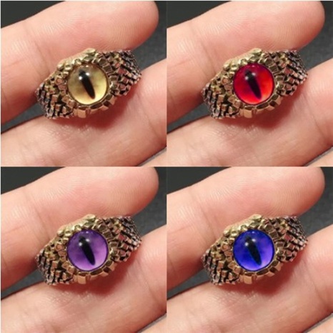 Retro Geometric Alloy Plating Artificial Gemstones Open Ring's discount tags