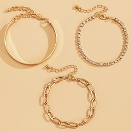 Simple Style Geometric Alloy Artificial Gemstones Braceletspicture8
