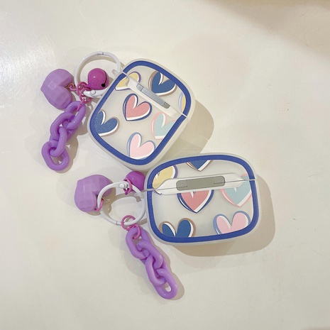 fashion contrast color heart pattern Airpods Headset Protective Cover's discount tags