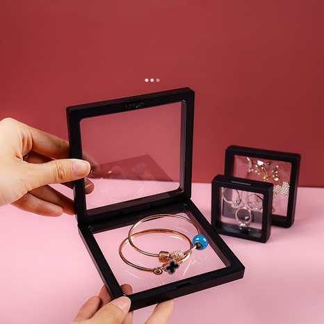 Fashion Solid transparent PE film Color Jewelry Showcase's discount tags