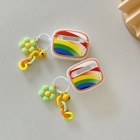 Funda protectora para auriculares Airpods con diseño de arco iris de moda's discount tags