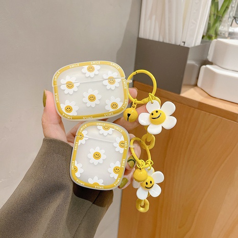 Cute Daisy pattern transparent Airpods Headset Protective Cover's discount tags