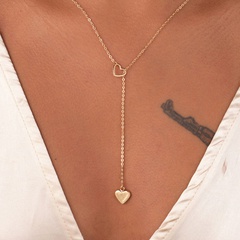 Simple Style Heart Shape Alloy Tassel Plating Necklace