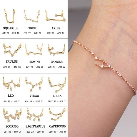 Fashion Constellation Alloy Inlay Rhinestone Bracelets's discount tags