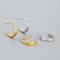 Mode Geometrisch Sterling Silber Ohrringe Überzug Metall 925 silber Ohrringe