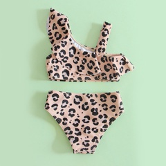 Fashion Leopard Nylon Polyester Printing split swimsuit Baby Clothes