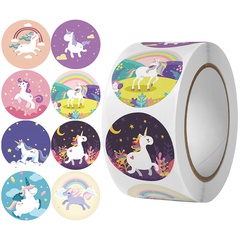 8 Pattern Unicorn Rainbow Stickers Self-Adhesive Adhesive Tape Wholesale