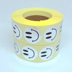Light Golden round Smiling Face Stickers Self-Adhesive Label Tape