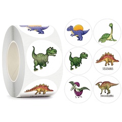 Wholesale 6 Pattern Dinosaur Stickers Adhesive Self-Adhesive Labels