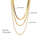 Einfacher Stil Geometrisch Rostfreier Stahl Geschichtete Halskette Vergoldet Edelstahl Halskettenpicture12