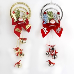 Christmas Santa Claus Bow Knot Plastic Party Hanging Ornaments