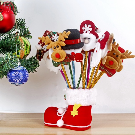 Christmas Cartoon Stripe Plastic Party Decorative Props's discount tags