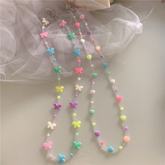 Cute Candy Color Butterfly Heart Acrylic Lanyard Eyeglasses Chain