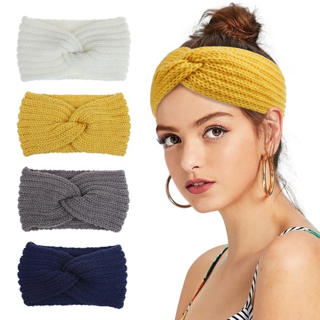 Fashion Waves Solid Color Wool Hair Band's discount tags