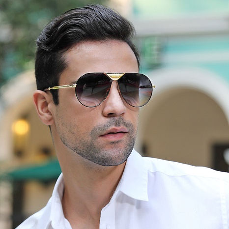Men'S Fashion Geometric Pc Round Frame Sunglasses's discount tags