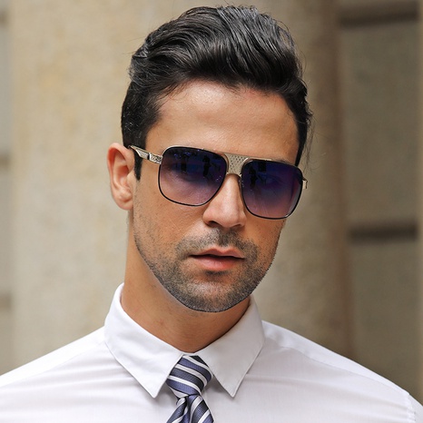 Hombres Moda Color Sólido Ordenador Personal Cuadrado Gafas De Sol's discount tags