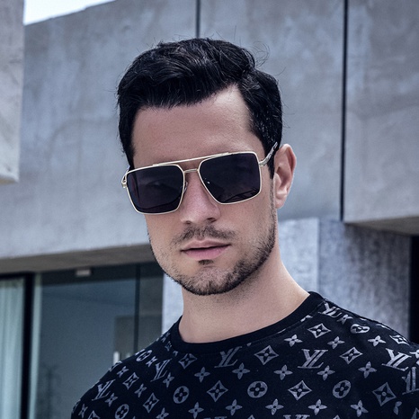 Men'S Fashion Geometric Square Sunglasses's discount tags