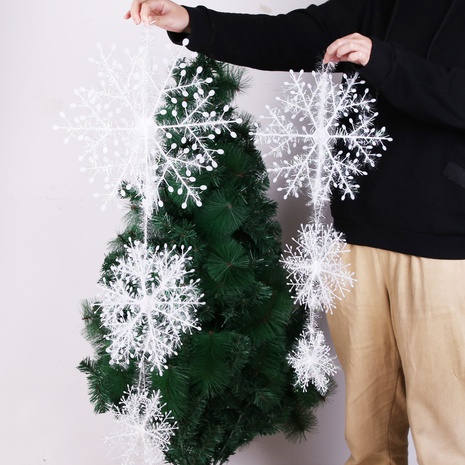 Weihnachten Schneeflocke Kunststoff Gruppe Dekorative Requisiten's discount tags