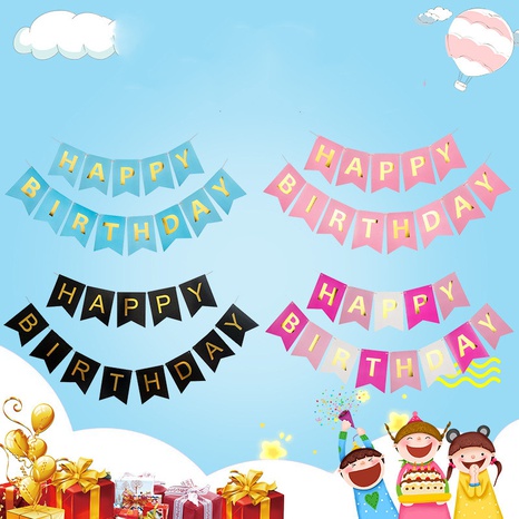 Birthday Letter Paper Party Flag's discount tags