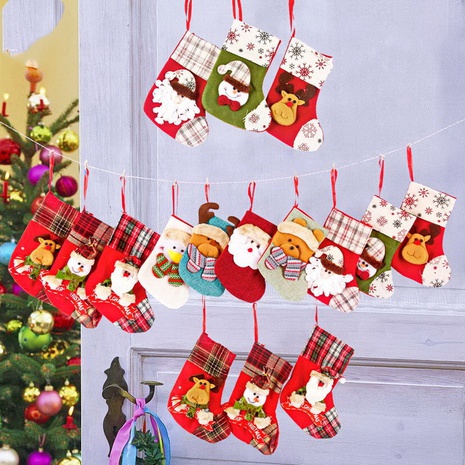Christmas Santa Claus Elk Nonwoven Party Hanging Ornaments's discount tags