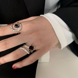 Einfacher Stil Koreanische Art Geometrisch Kupfer Ringe Knstliche Edelsteine Kupfer Ringepicture10