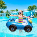 Neues aufblasbares Wasserstrahl auto PVC Kinder schwimm ring mit Wasser pistole Zugband Wasserspiel zeugpicture6
