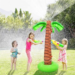 PVC aufblasbarer Wasserstrahl Kokosnuss baum Kinder im Freien Wasserspiel spielzeug Rasen Dinosaurier Sprinkler kissen Aufblasbarer Regenbogen bogen