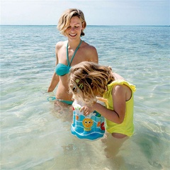Spot PVC aufblasbarer Wassereimer für Kinder im Freien Strand spielen Strand kübel Kreativer Eis kübel mit Seil