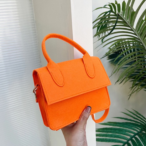 Basic Solid Color Soft Surface Square Buckle Handbag's discount tags
