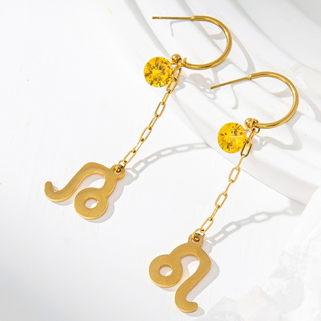Mode Constellation Acier Inoxydable Boucles D'oreilles Placage Zircon Boucles D'oreilles En Acier inoxydable's discount tags