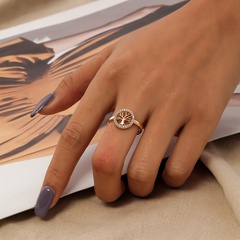 Fashion Geometric Copper Open Ring Zircon Copper Rings 1 Piece