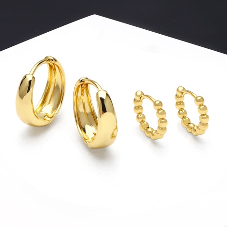 Fashion Geometric Copper Earrings Plating Zircon Copper Earrings's discount tags