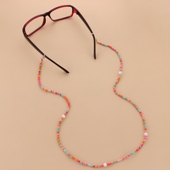 Anmutigen Persönlichkeit Trendy multi farbe perlen brillen/Maske Kette