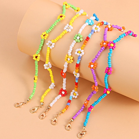 Fashion Flower Beaded Anklet's discount tags