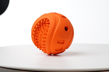 Naturkautschuk einfarbiger Spielzeugball für Hunde mit Gesang